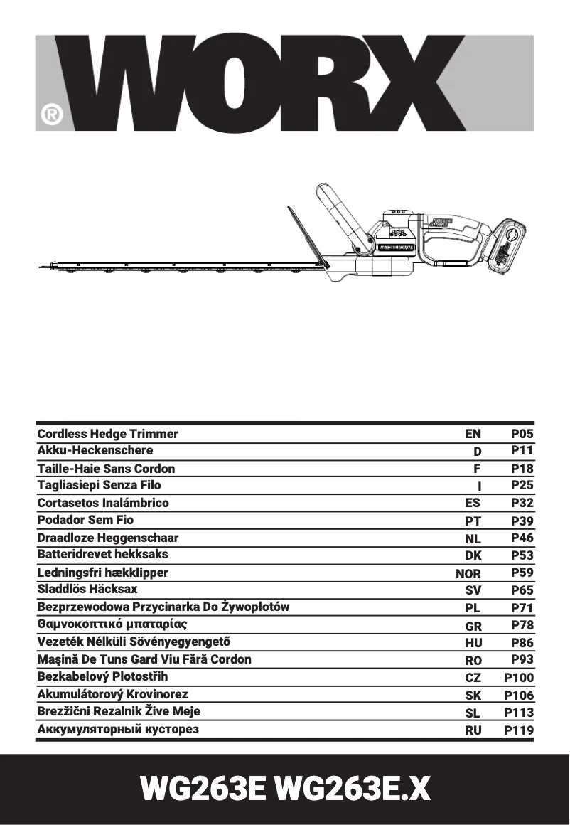 Page n°1 - Manuel utilisateur Worx WG263E.9