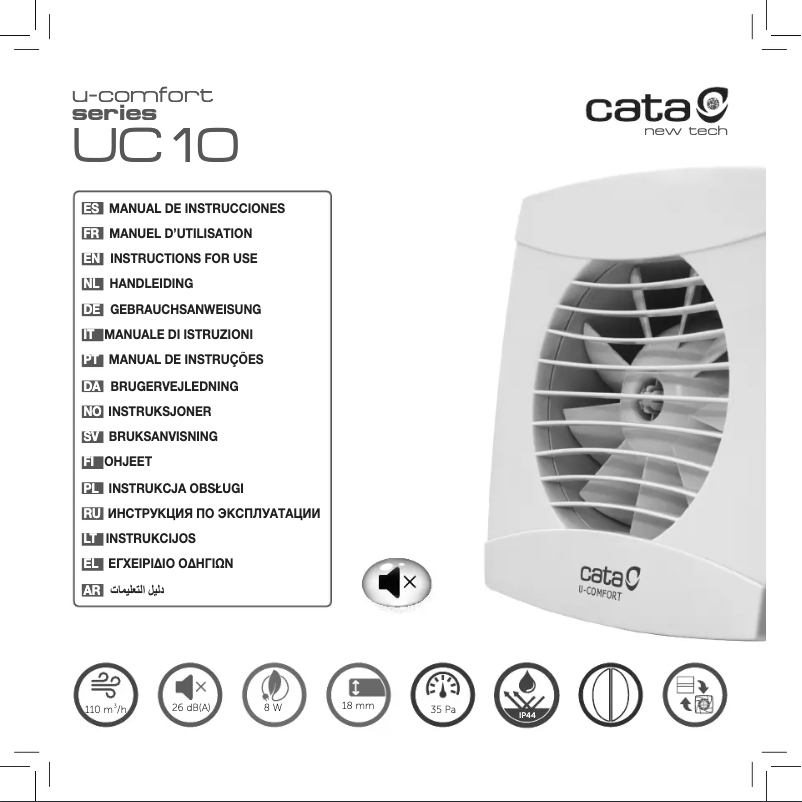 Page 1 de la notice Manuel utilisateur CATA UC-10 STD