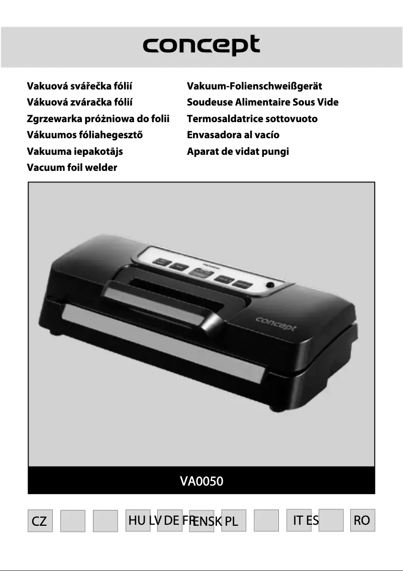 Page n°1 - Manuel utilisateur Concept VA0050