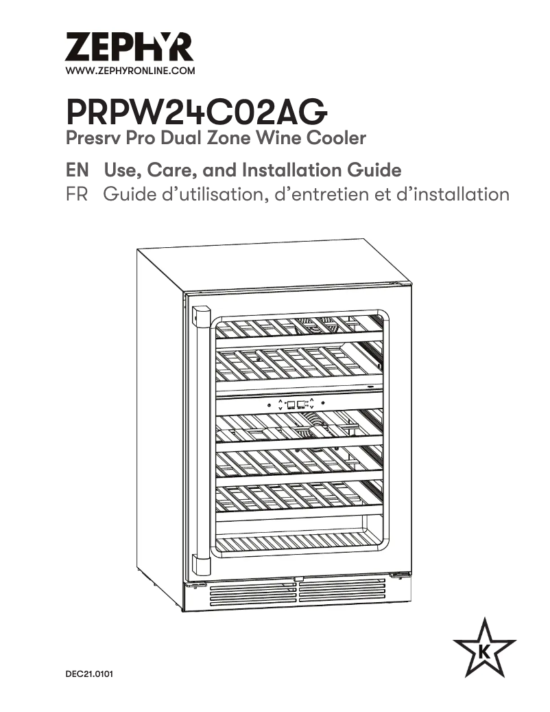 Image de la première page du manuel de l'appareil Presrv PRPW24C02AG