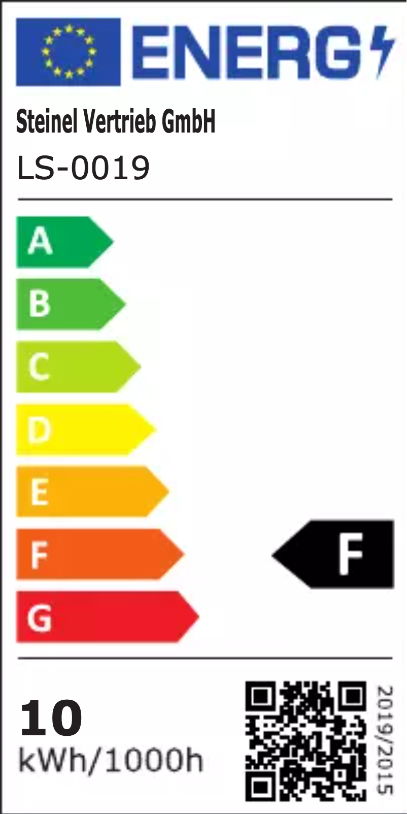 Page 1 de la notice Label énergétique Steinel L 835 SC