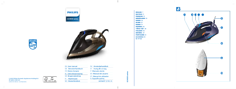 Page n°1 - Manuel utilisateur Philips Azur Advanced OptimalTEMP GC4934