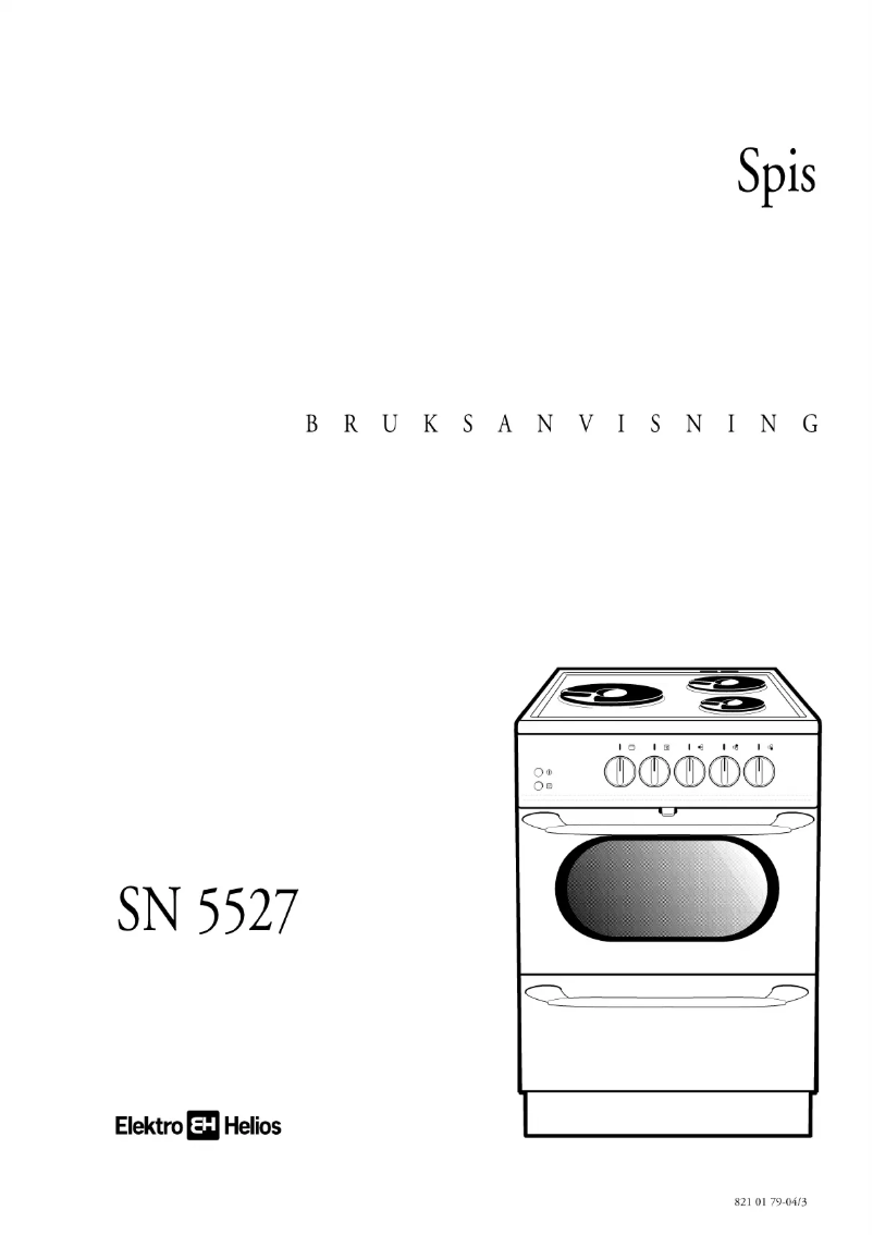 Page n°1 - Manuel utilisateur Elektro Helios SN5527
