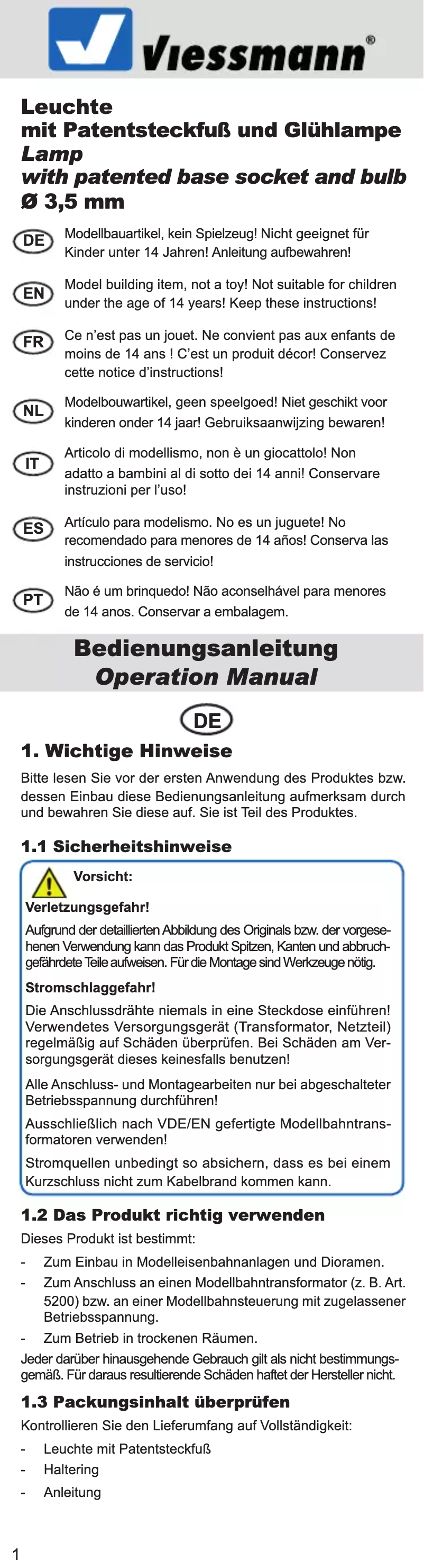 Page n°1 - Manuel utilisateur Viessmann 7160