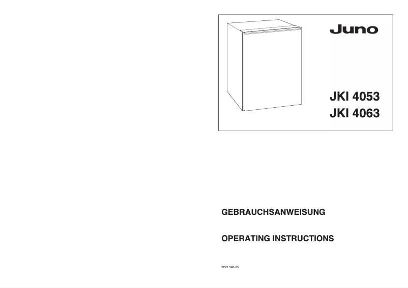 Image de la première page du manuel de l'appareil JKI4063