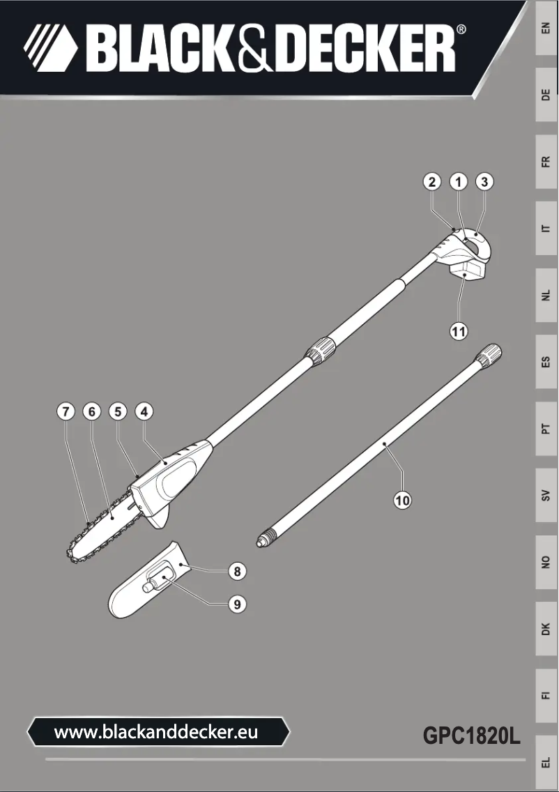 Page 1 de la notice Manuel utilisateur Black & Decker GPC1820L