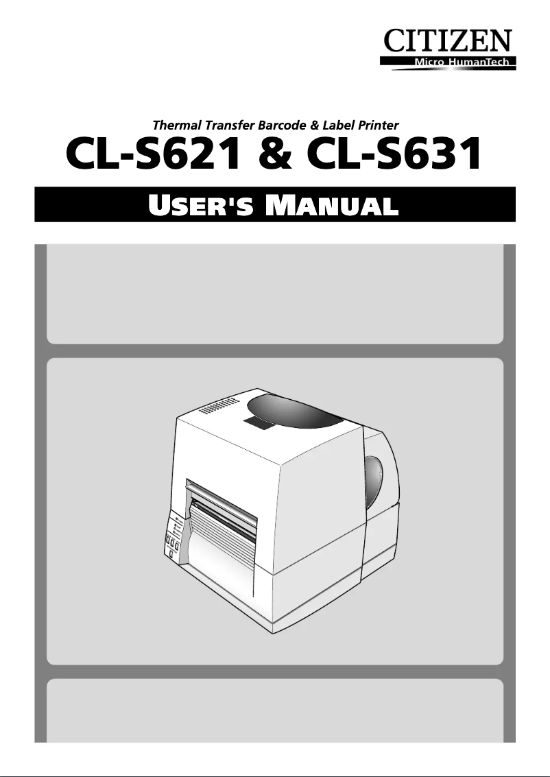 Image de la première page du manuel de l'appareil CL-S631