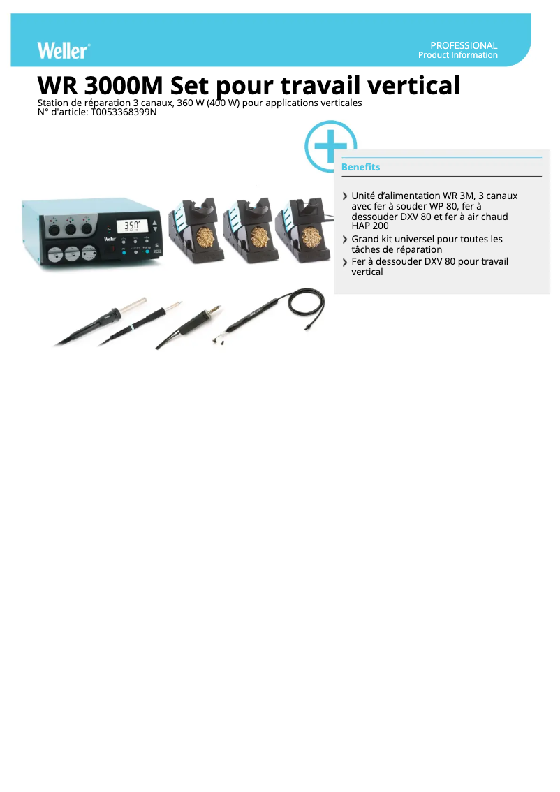 Image de la première page du manuel de l'appareil WR 3000M