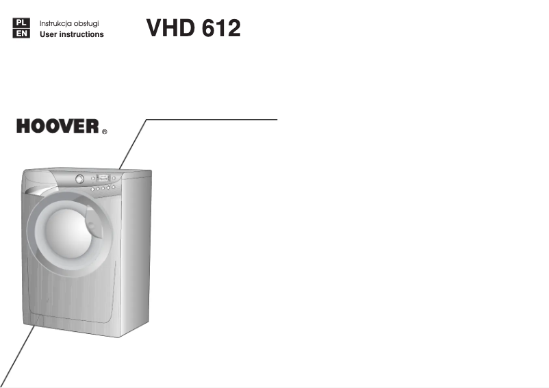 Page 1 de la notice Manuel utilisateur Hoover VHD 612-16S