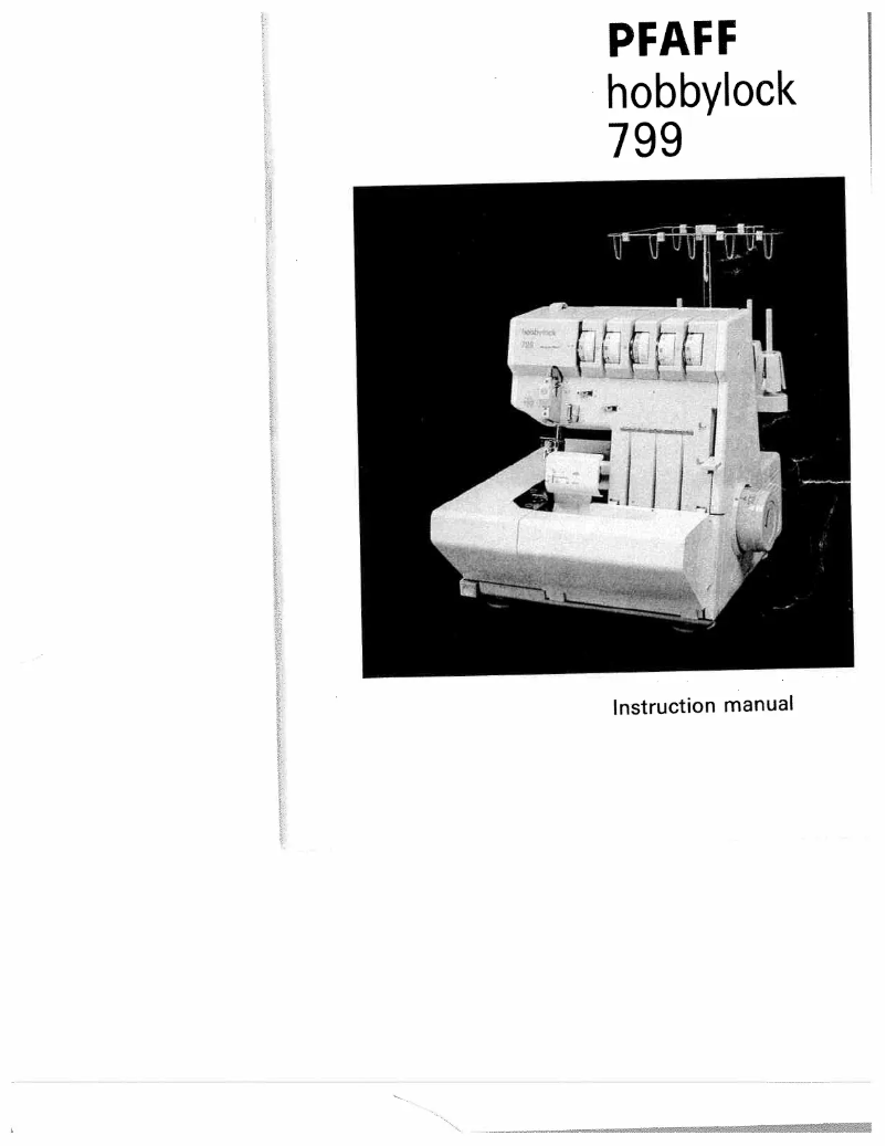 Page n°1 - Manuel utilisateur Pfaff hobbylock 799
