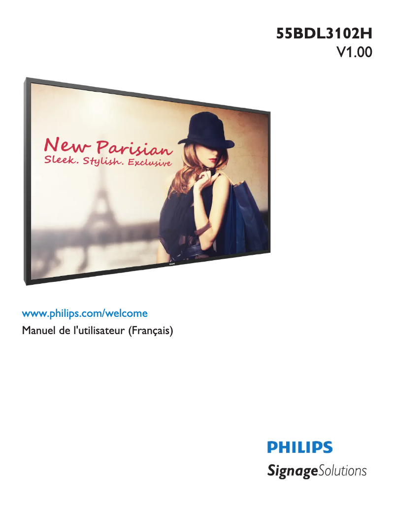 Page 1 de la notice Manuel utilisateur Philips 55BDL3102H