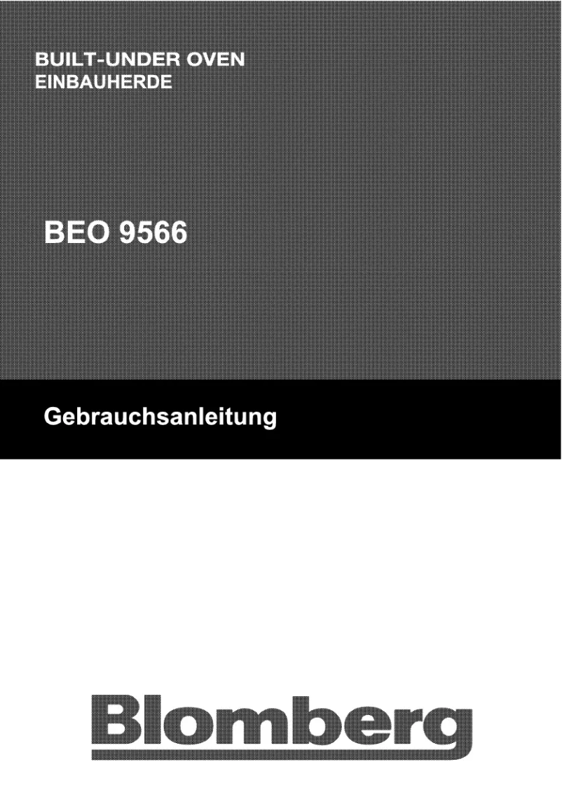 Page n°1 - Manuel utilisateur Blomberg BEO 9566