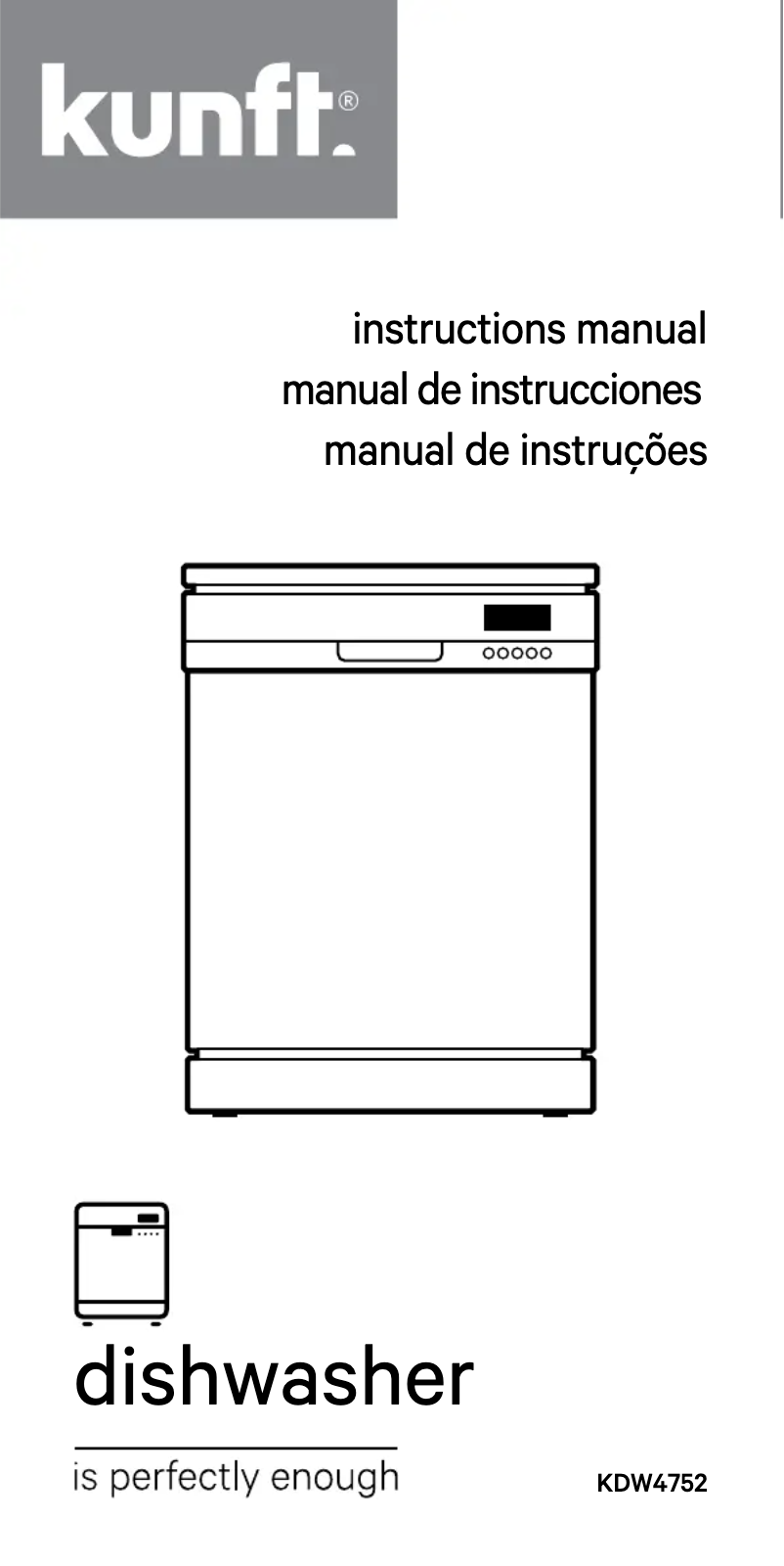 Page 1 de la notice Manuel utilisateur Kunft KDW4752