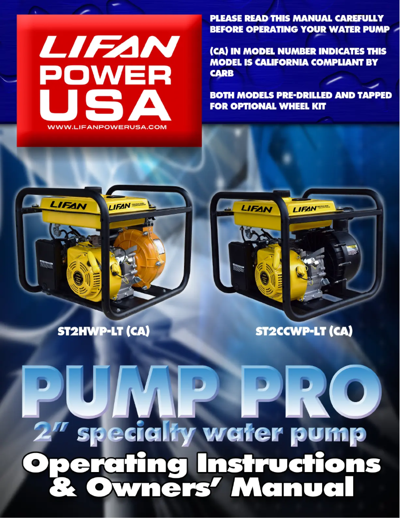 Página 1 del manual Manual de usuario Lifan ST2CCWP-LT