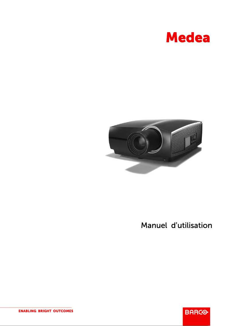 Page 1 de la notice Manuel utilisateur Barco Medea