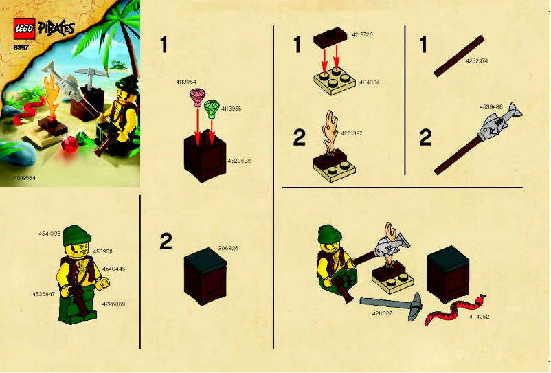 Página 1 del manual Instrucciones visuales Lego Pirates 8397