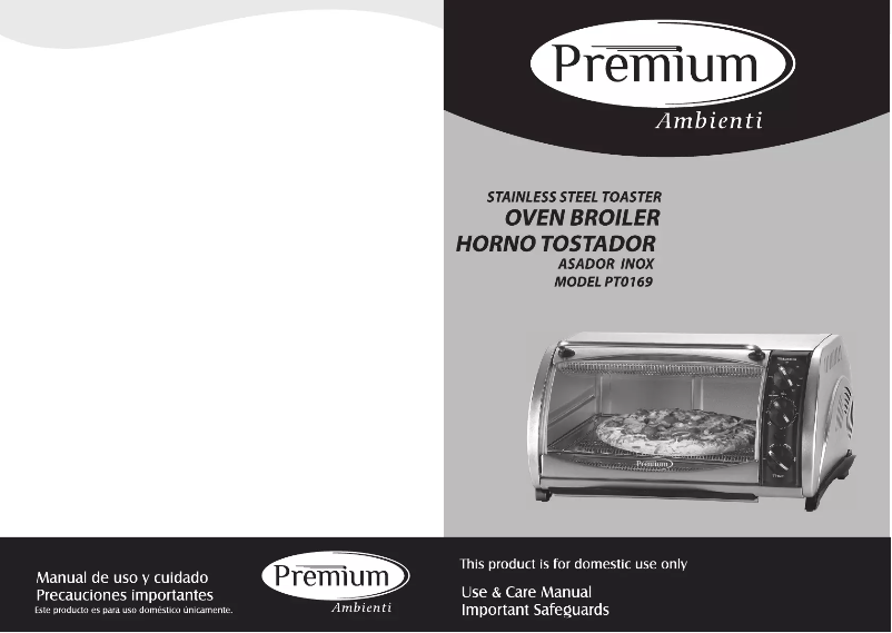 Image de la première page du manuel de l'appareil PTO169