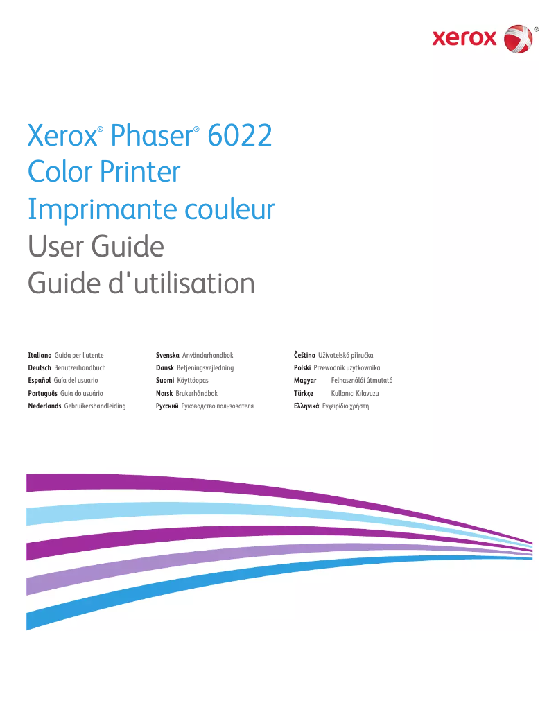 Page 1 de la notice Manuel utilisateur Xerox Phaser 6022V