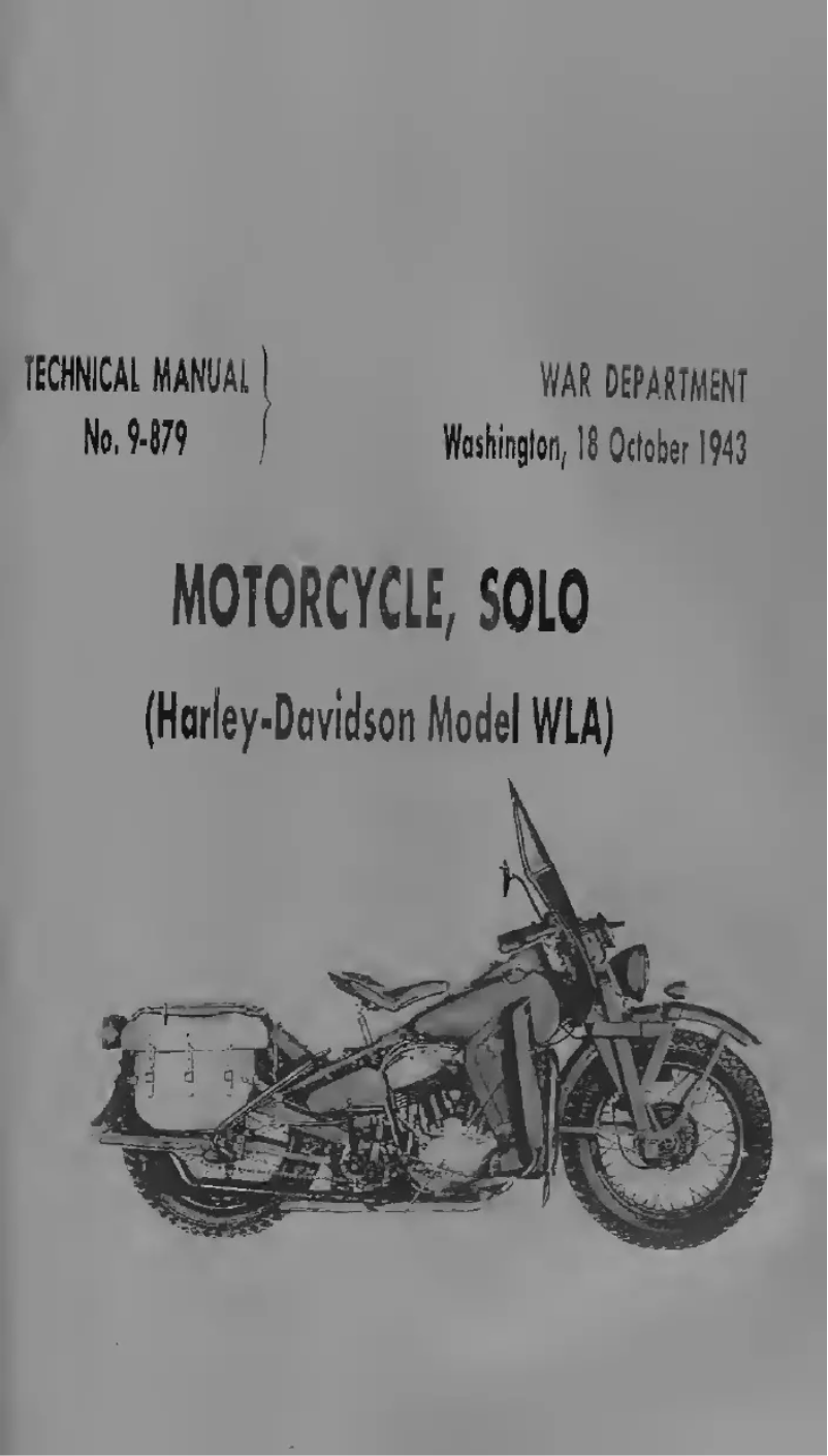 Image de la première page du manuel de l'appareil WLA (1943)