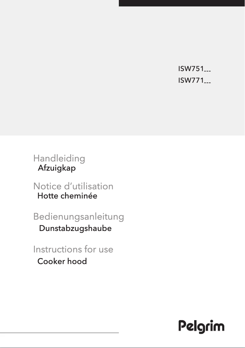 Page 1 de la notice Manuel utilisateur Pelgrim ISW771RVS