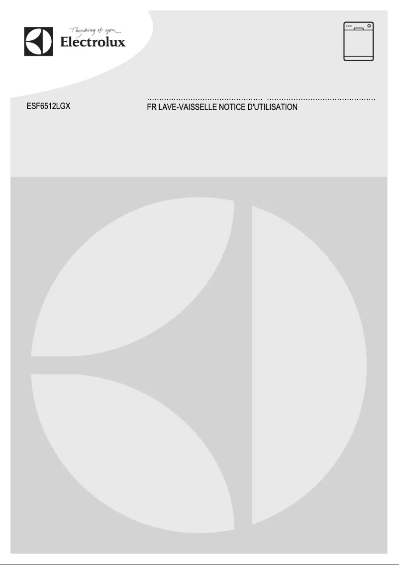 Page 1 de la notice Manuel utilisateur Electrolux ESF6512LGX