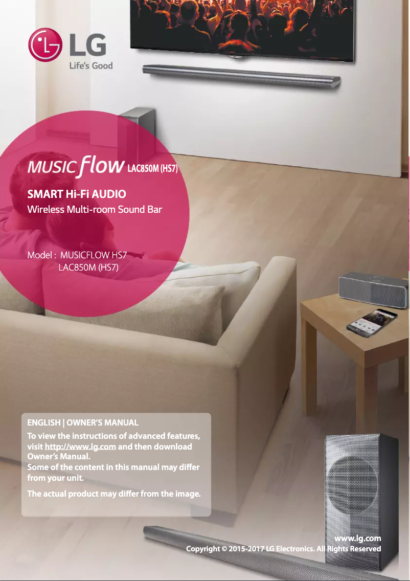 Page n°1 - Manuel utilisateur LG LAC850M