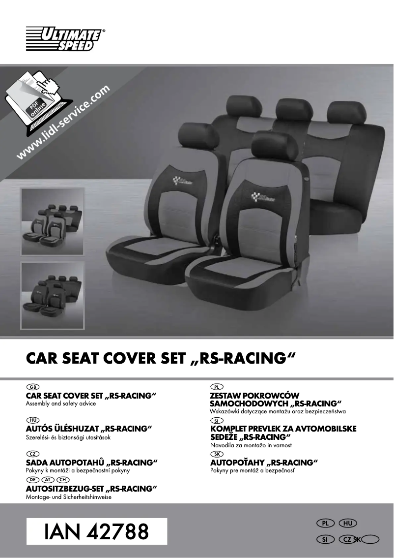 Page n°1 - Manuel utilisateur Ultimate Speed IAN 42788