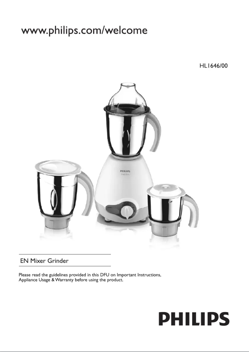 Page n°1 - Manuel utilisateur Philips HL1646