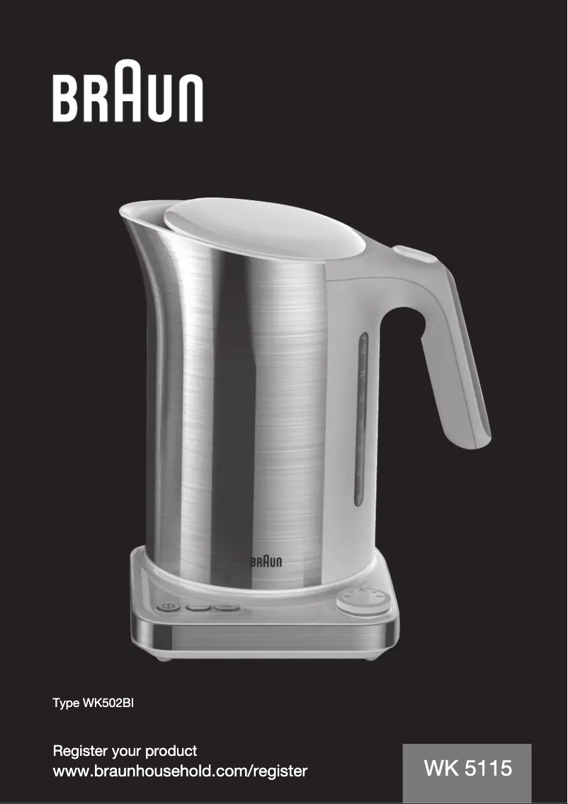 Page 1 de la notice Manuel utilisateur Braun WK 5115