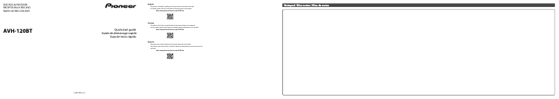 Image de la première page du manuel de l'appareil AVH-120BT