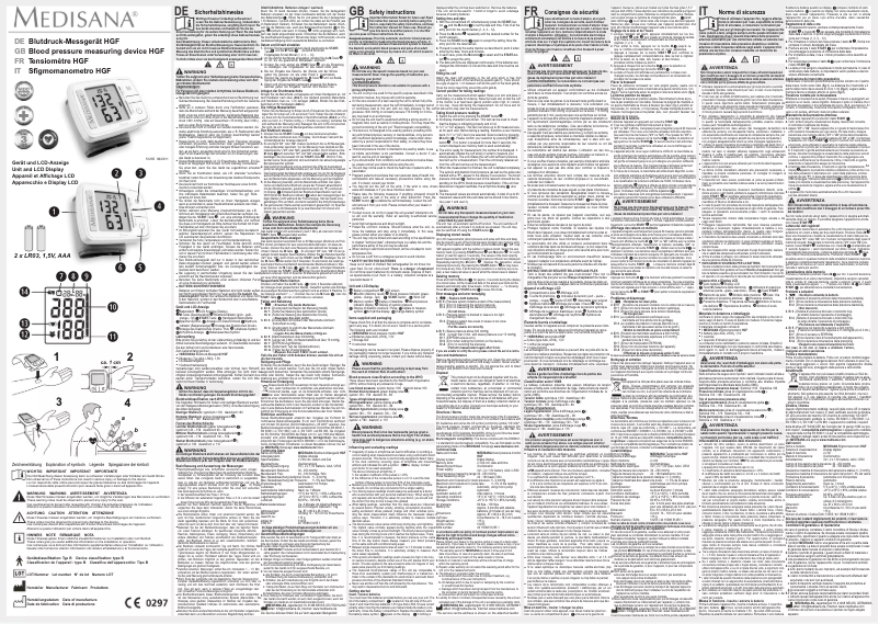 Imagen de la primera página del manual del dispositivo HGF