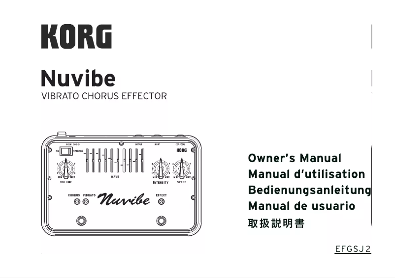 Page n°1 - Manuel utilisateur Korg Nuvibe