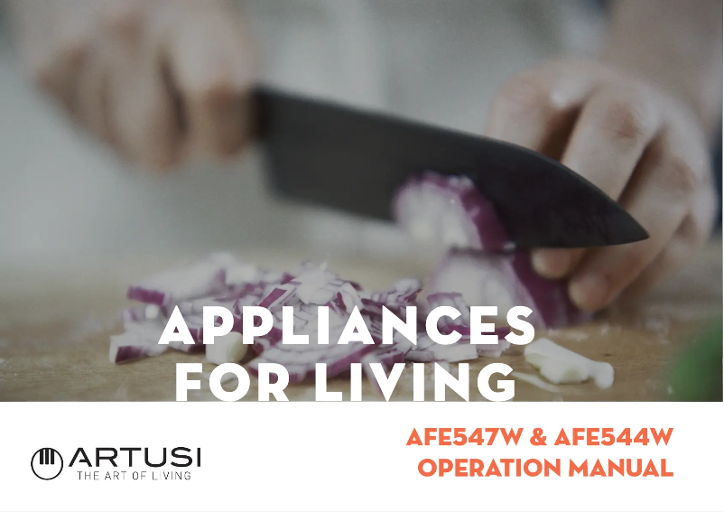 Image de la première page du manuel de l'appareil AFE544W