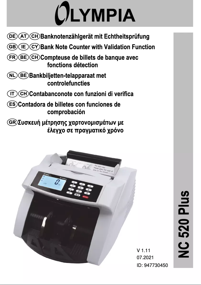 Page 1 de la notice Manuel utilisateur Olympia NC 520 plus