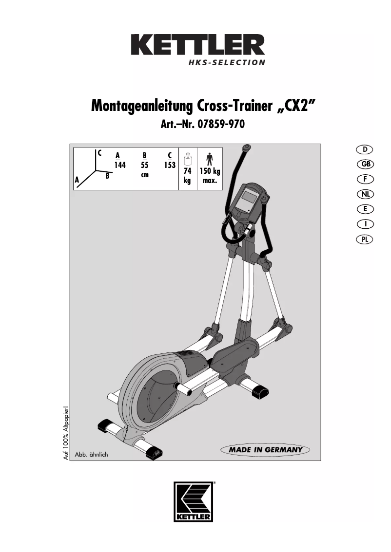 Image de la première page du manuel de l'appareil CX2