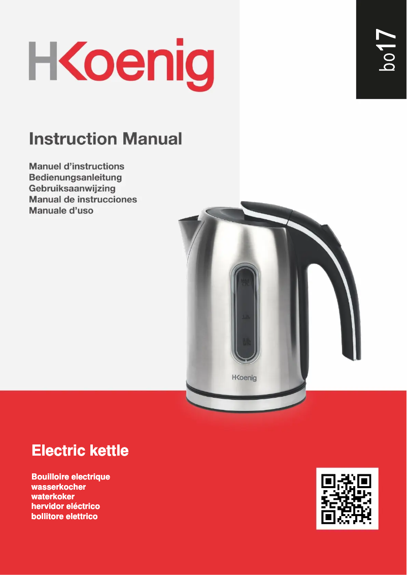 Imagen de la primera página del manual del dispositivo BO17