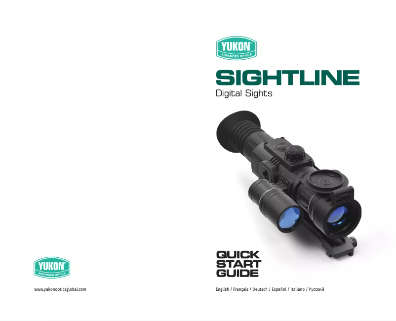 Page 1 de la notice Guide de démarrage rapide Yukon Sightline N455