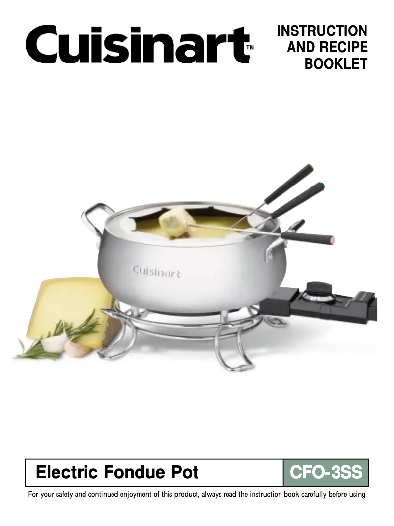Page 1 de la notice Manuel d'utilisation et d'entretien Cuisinart CFO3SS