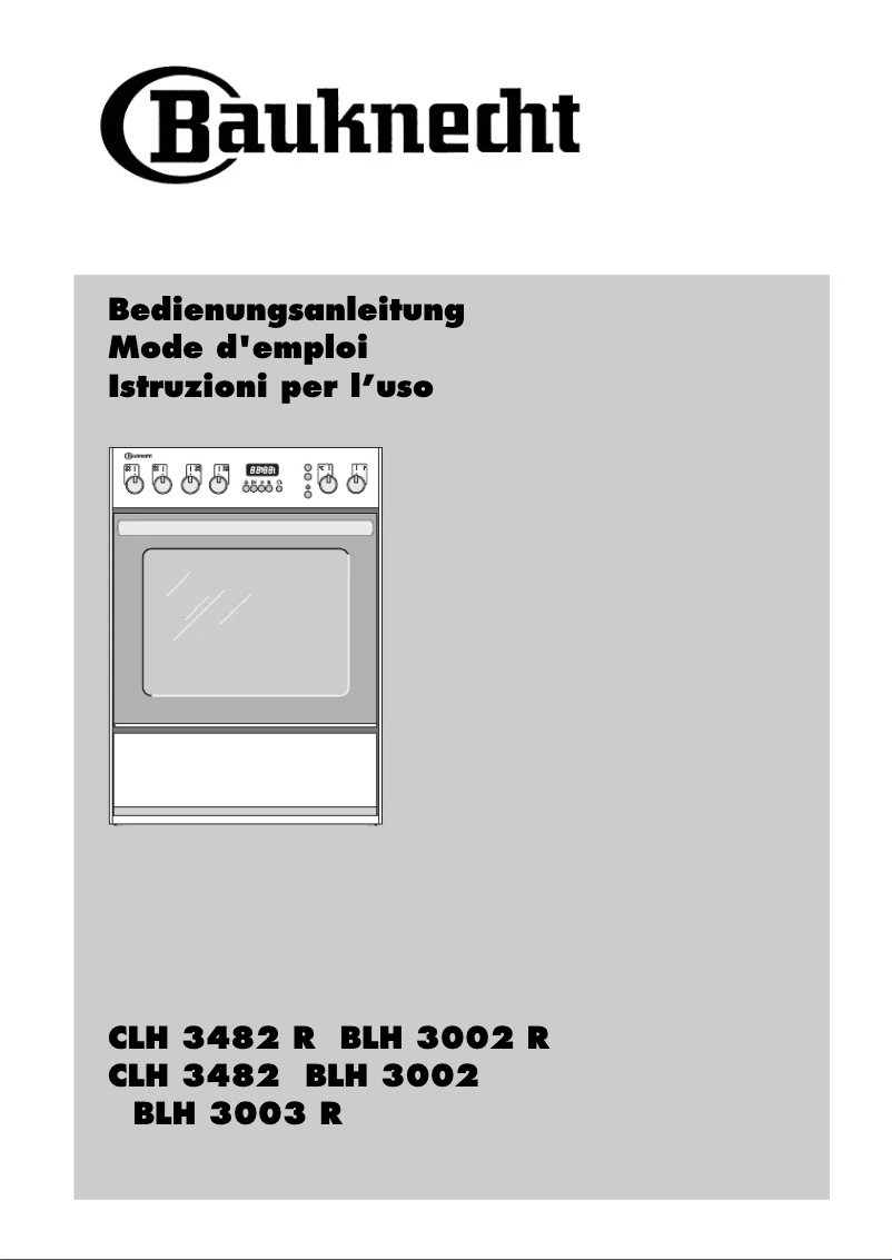 Image de la première page du manuel de l'appareil BLH 3002 R