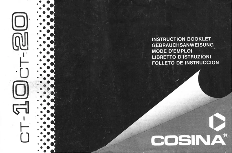 Page n°1 - Manuel utilisateur Cosina CT-20