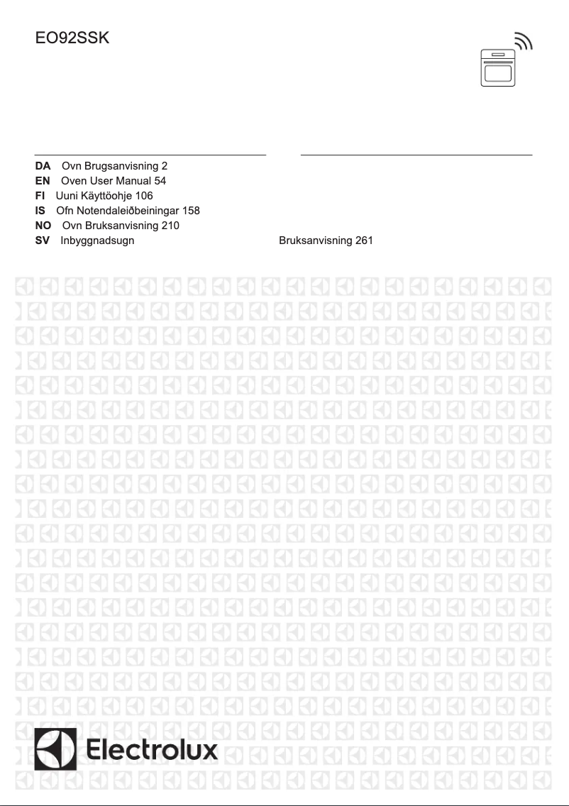 Page 1 de la notice Manuel utilisateur Electrolux EO92SSK