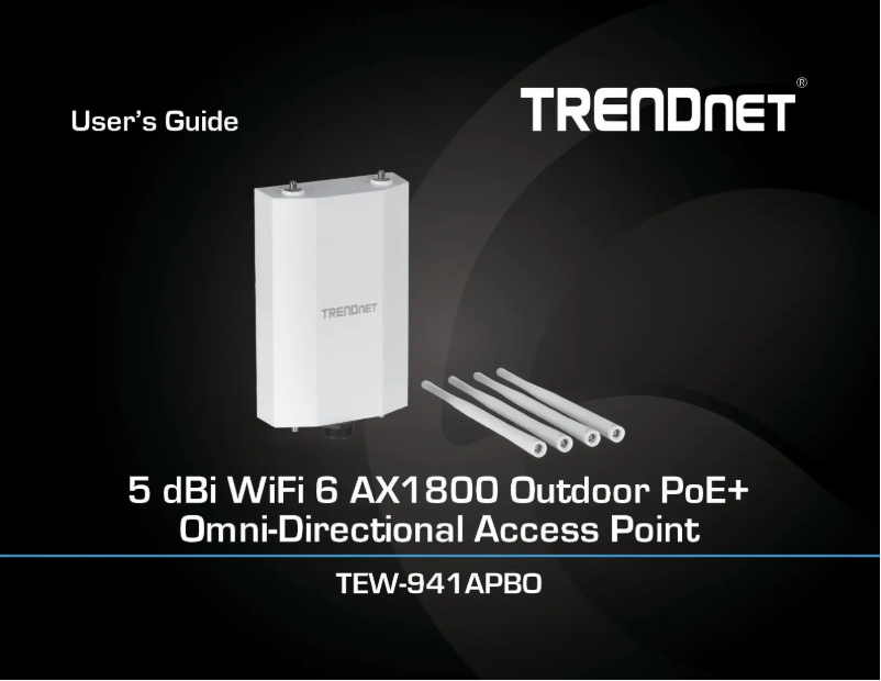Page 1 de la notice Manuel utilisateur TRENDnet TEW-941APBO