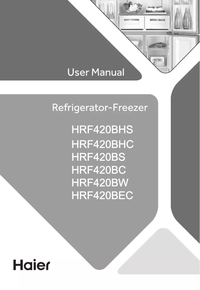 Image de la première page du manuel de l'appareil HRF420BHS