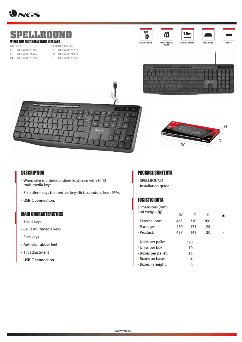 Page 1 de la notice Manuel utilisateur NGS Spellbound