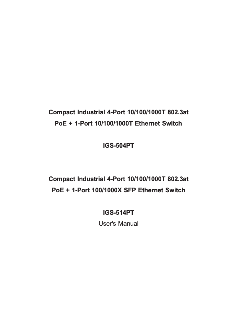 Page n°1 - Fiche technique Planet IGS-504PT