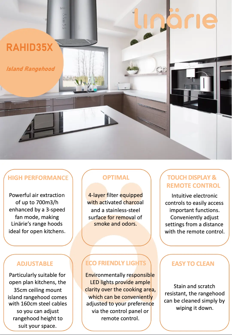 Page 1 of the manual Technical Sheet Linarie Corsica RAHID35X