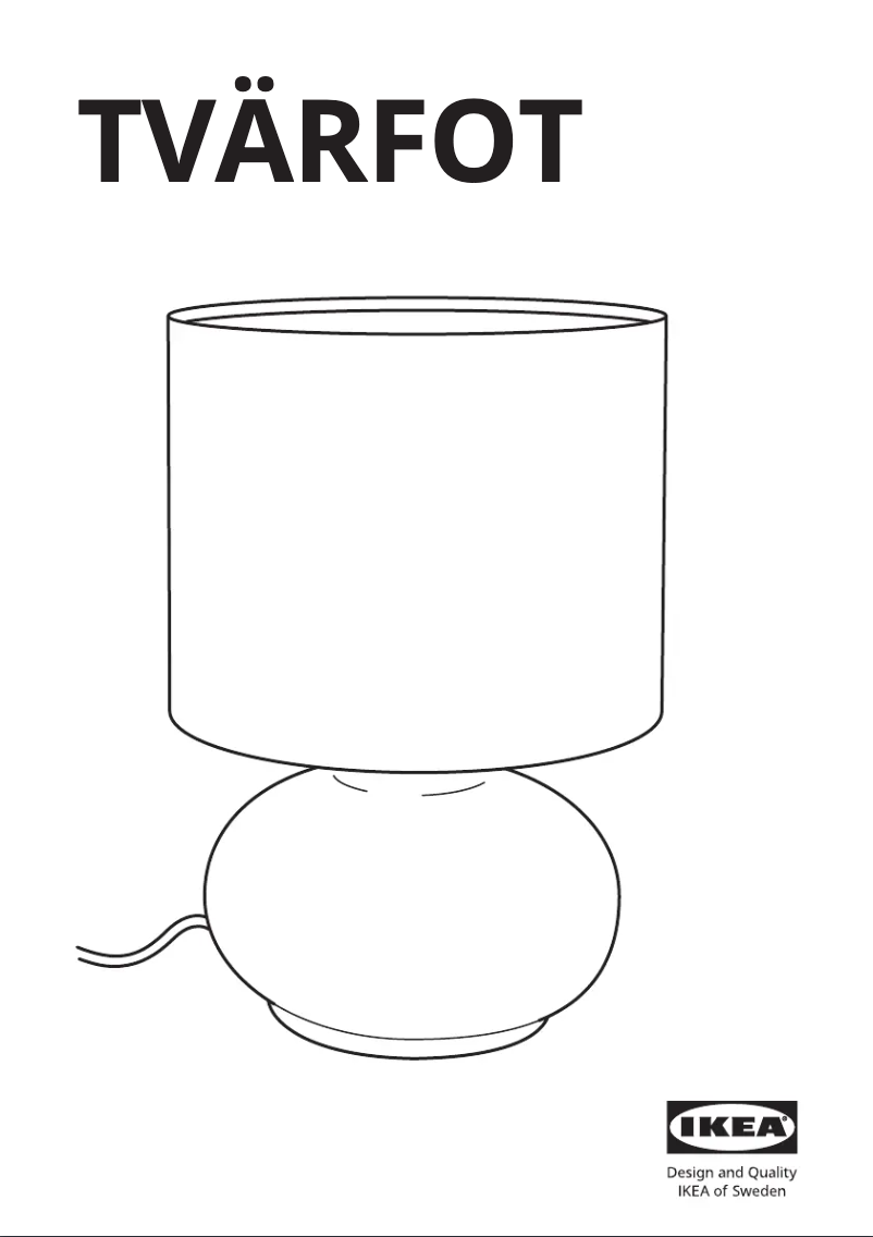 Image de la première page du manuel de l'appareil TVÄRFOT 205.483.67