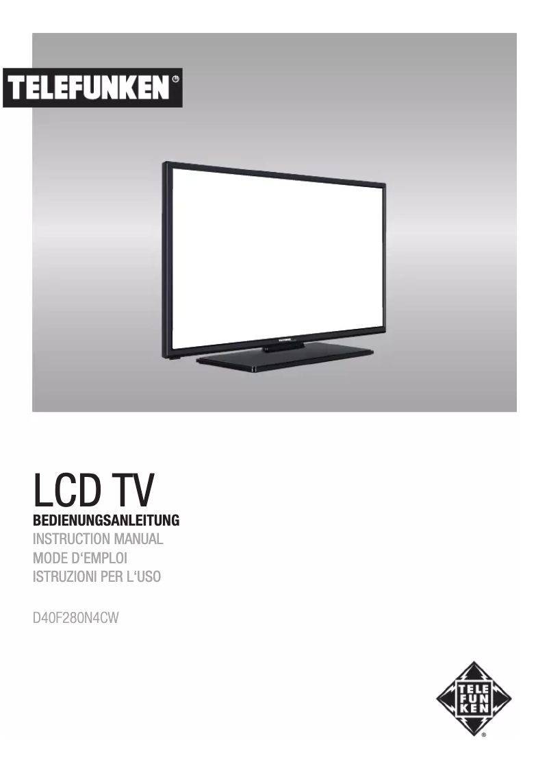 Page 1 de la notice Manuel utilisateur Telefunken D40F280N4CW