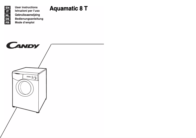Page 1 de la notice Manuel utilisateur Candy Aquamatic 8T