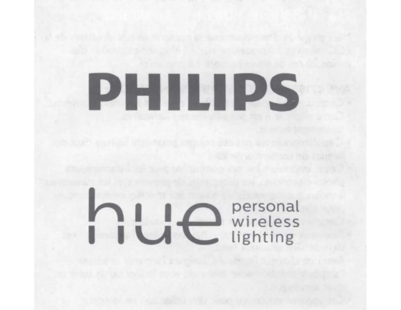 Page 1 de la notice Manuel utilisateur Philips Hue White and Color Ambiance E12